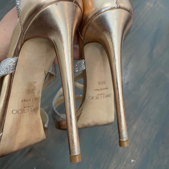 JIMMY CHOO
Marianne Strappy Crisscross Sandal, Gold - Picture 12 of 13